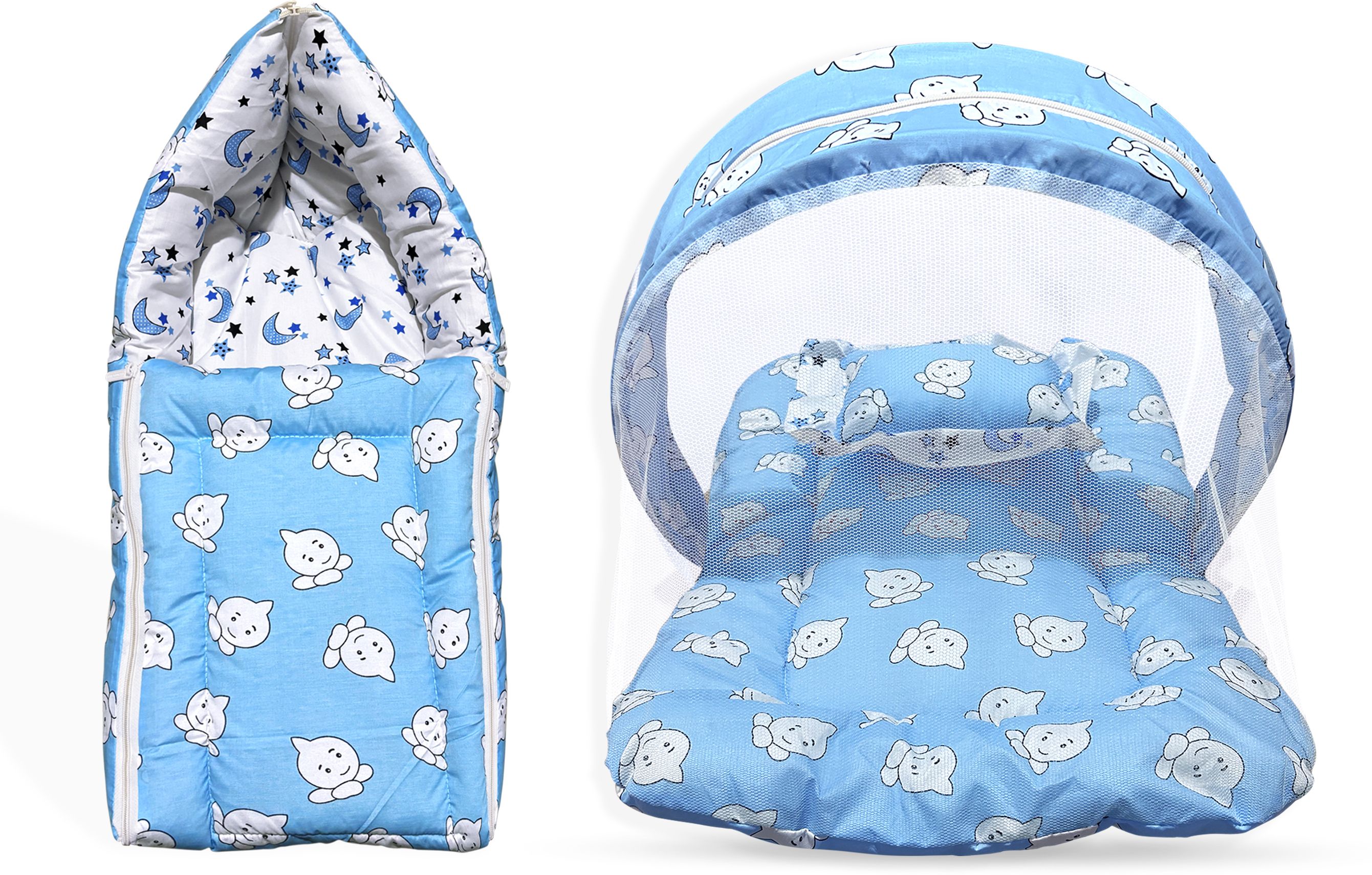 mom & son New Born Baby Mosquito Net & Baby Sleeping Bag Combo-picture-10