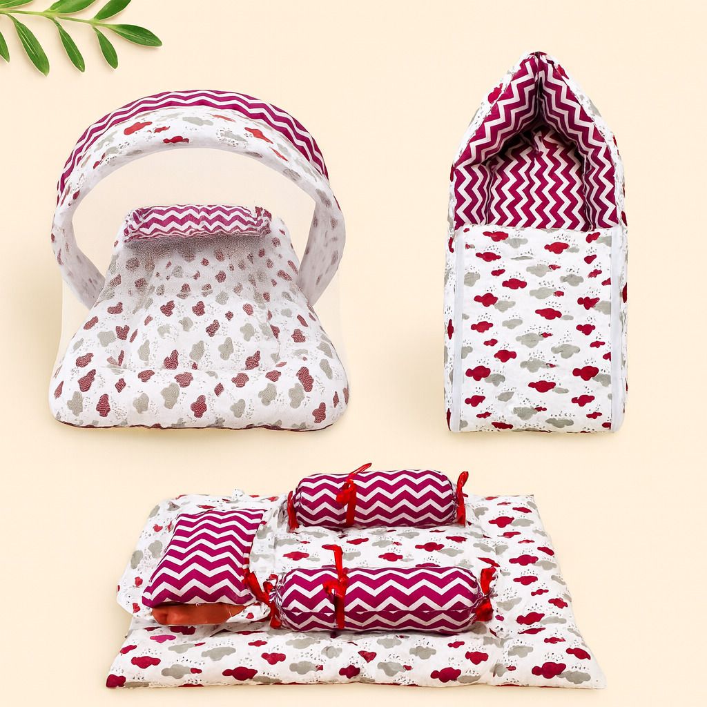baby desire Baby Bedding Gadda Set with Foldable Mattress, Mosquito Net & Sleeping Bag-picture-27
