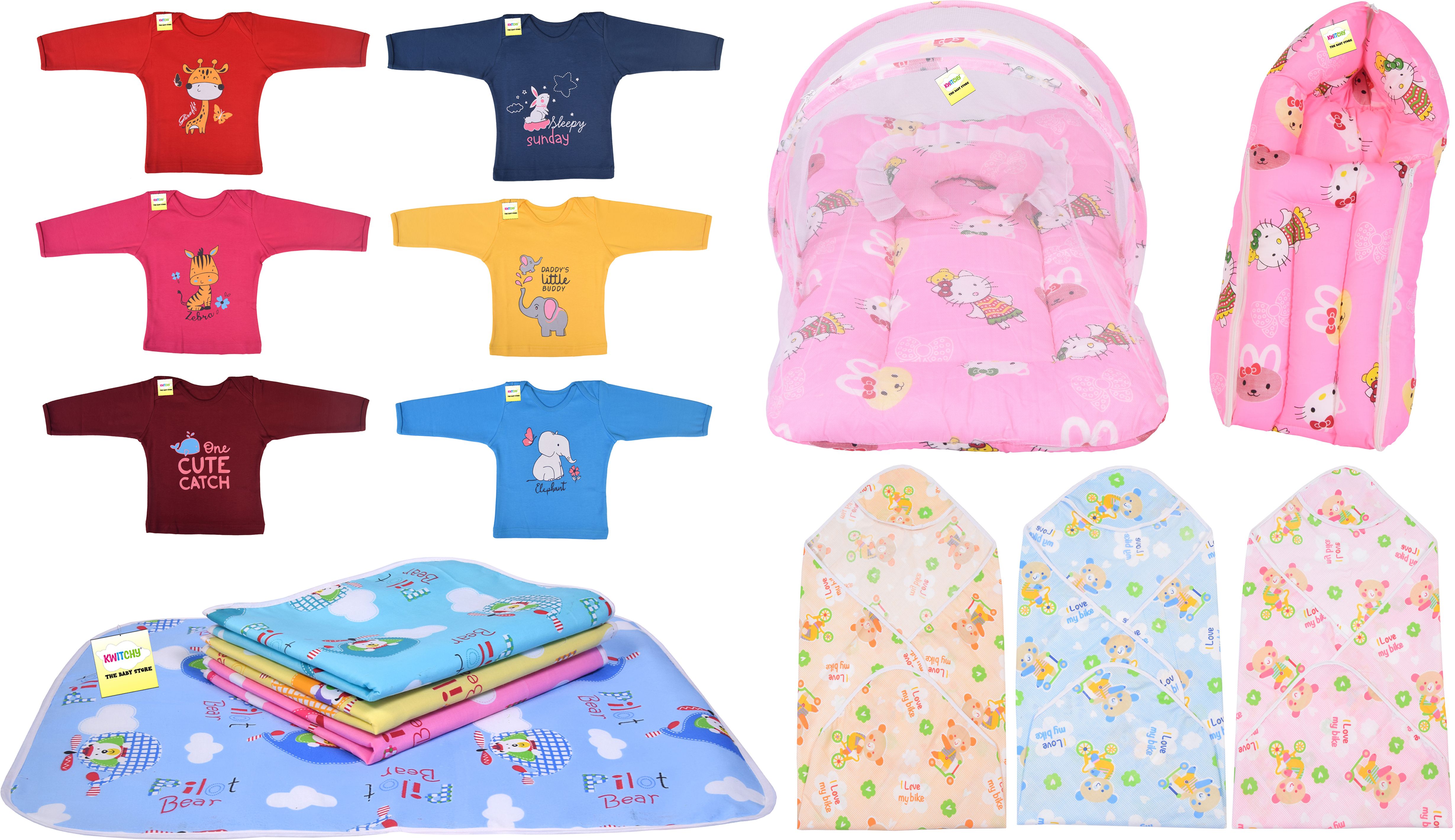 kwitchy New Born Baby Care Essential Bedding Set Combo-picture-41