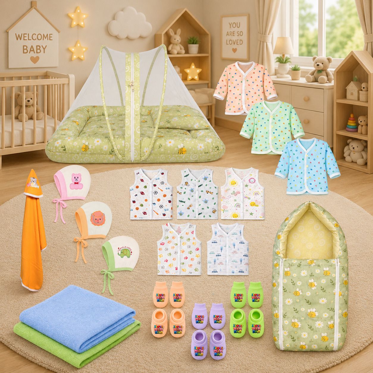 babytoons New Born Baby Complete Essential Gift Combo Pack-picture-40