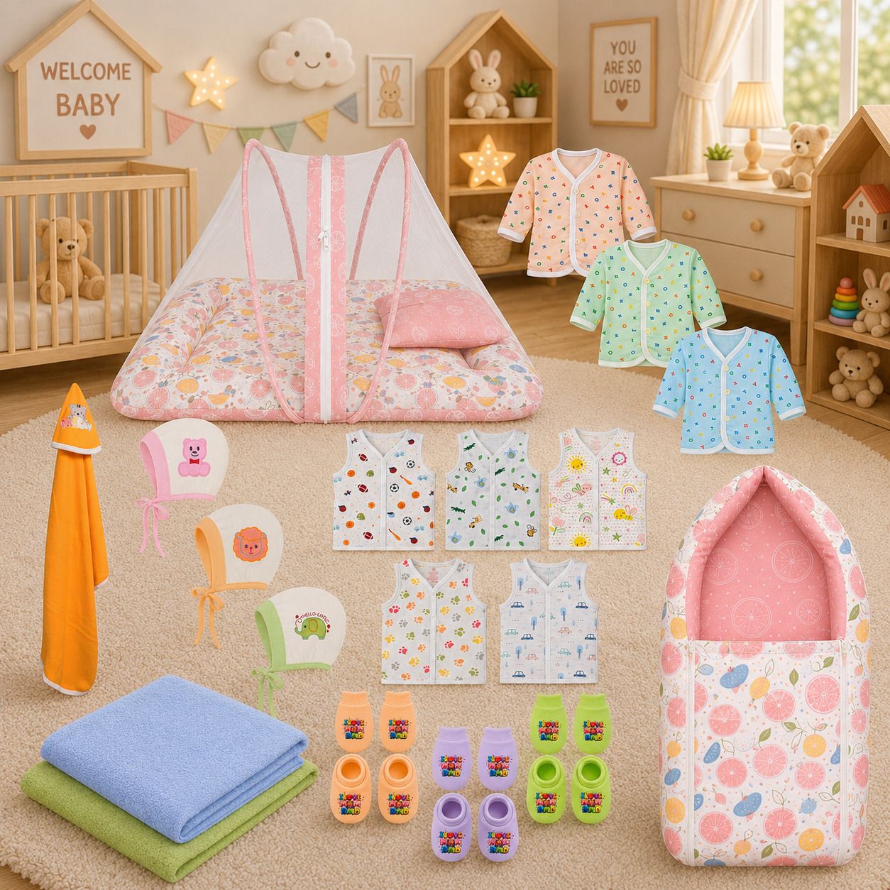 babytoons New Born Baby Complete Essential Gift Combo Pack-picture-10