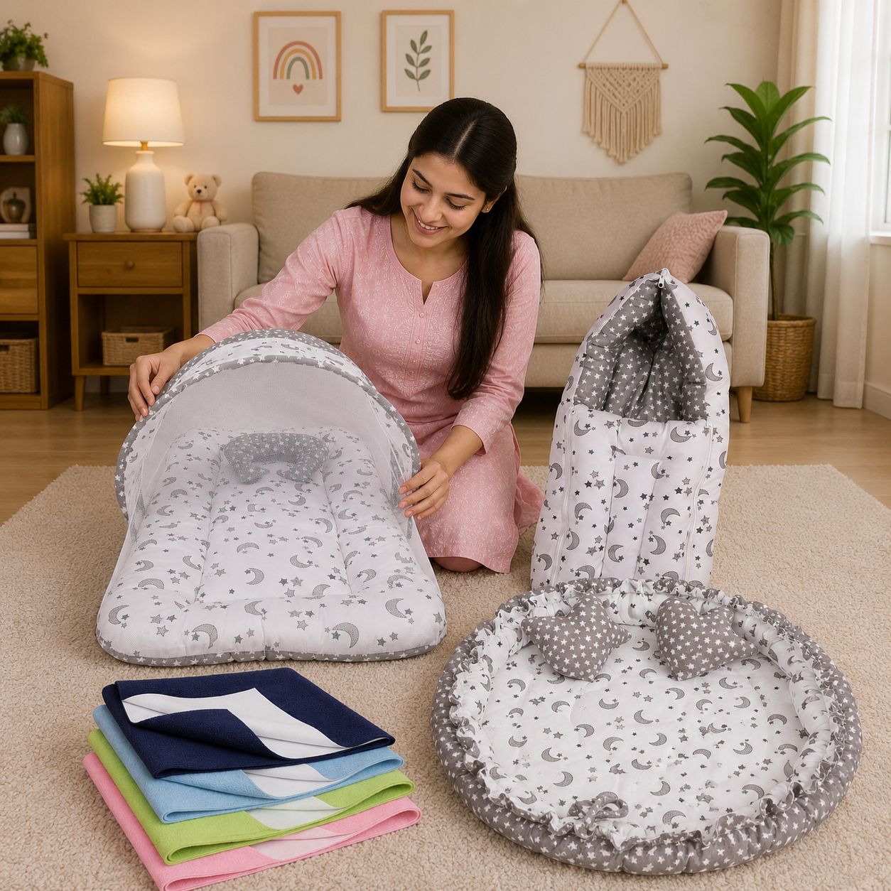 babytoons Cotton Baby Bed Sized Bedding Set-picture-32