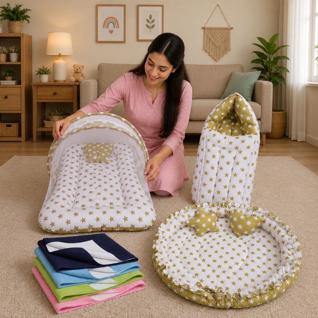 babytoons Cotton Baby Bed Sized Bedding Set-picture-34