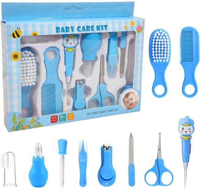 vkk traders Baby Grooming Scissors & Nail Clipper Set/Kit, Manicure Set, 10 pieces-picture-24