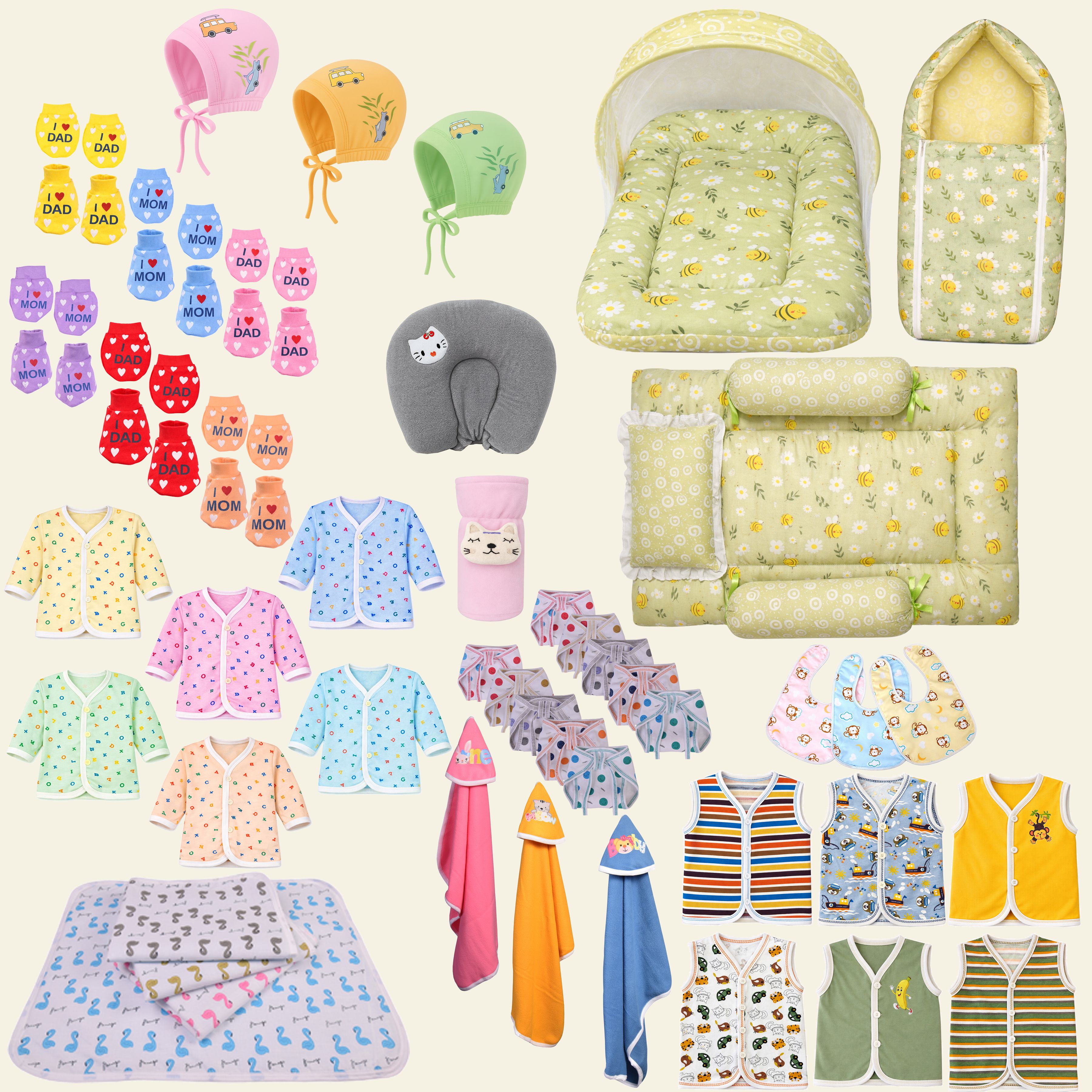 babytoons New Born Baby Bedding & Clothing Combo Kit-picture-7
