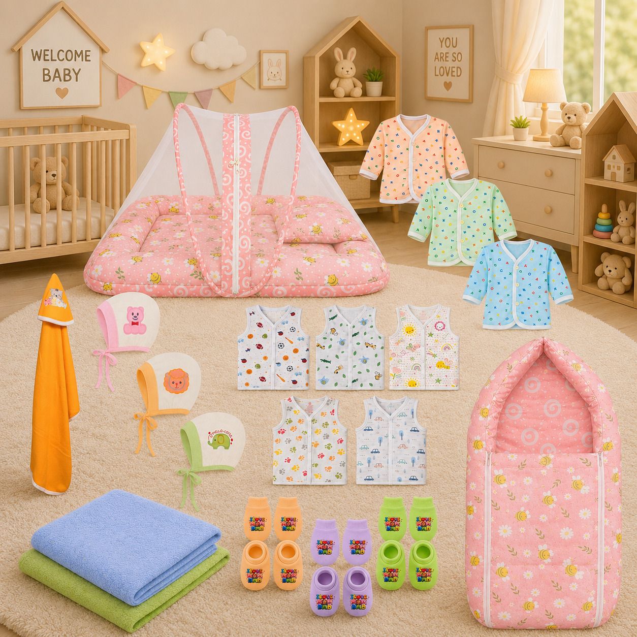 babytoons New Born Baby Complete Essential Gift Combo Pack-picture-8