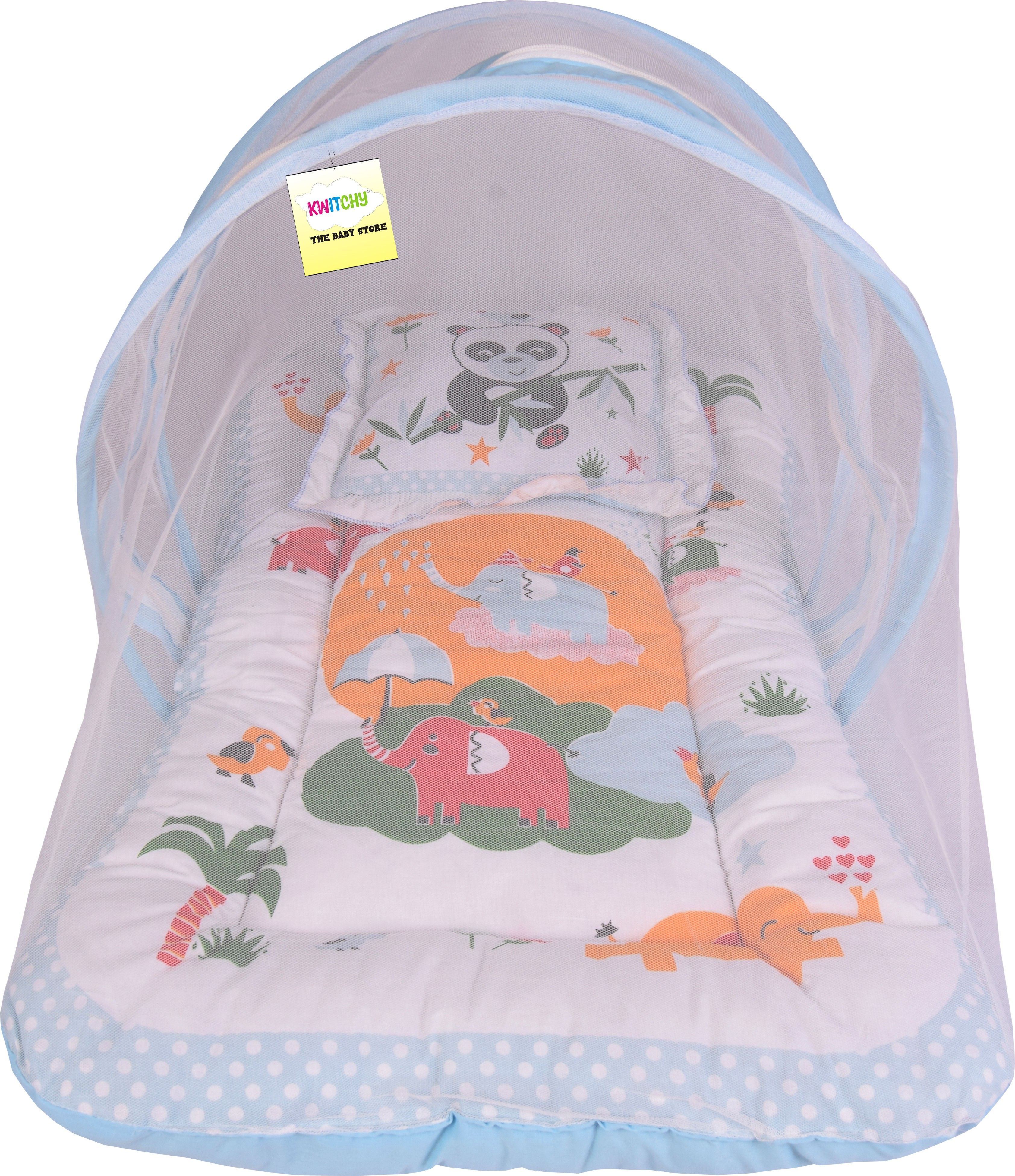New Born Baby Mosquito Net Bed With Bed Protector