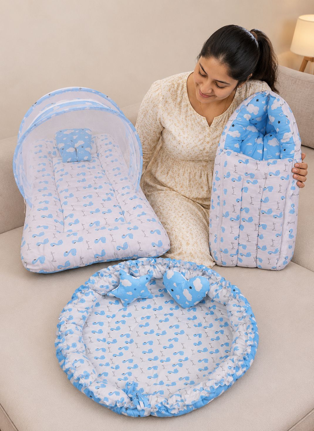 Cotton Baby Bed Sized Bedding Set-image-10