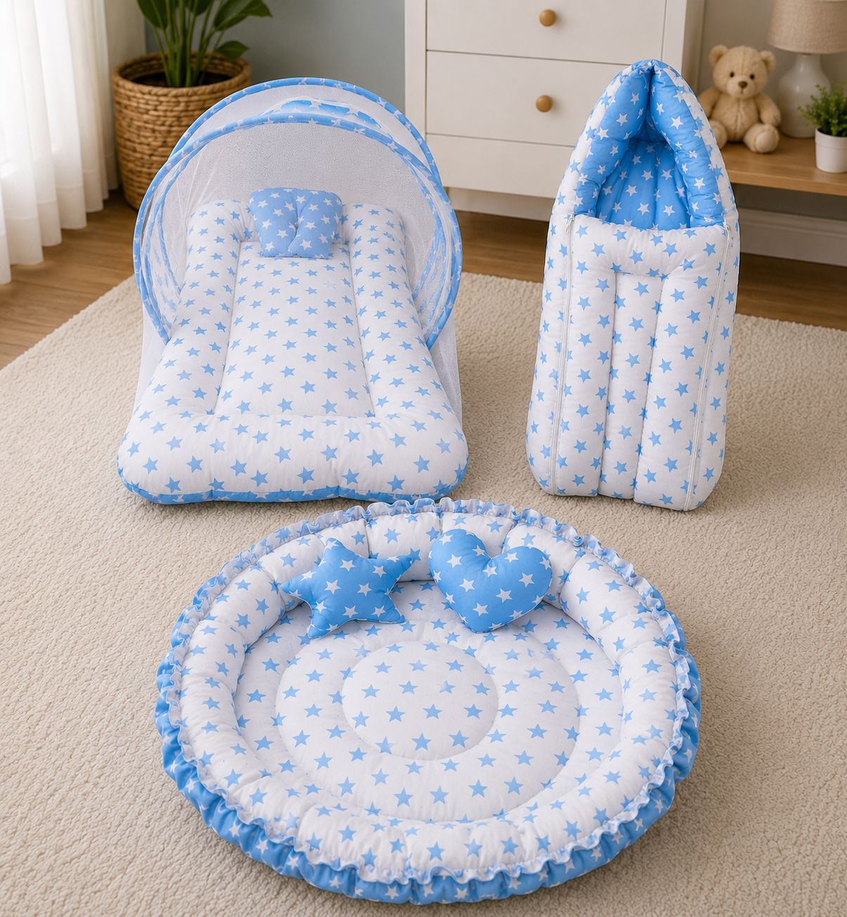 New Born Baby Complete Bedding Set Combo Pack-image-2