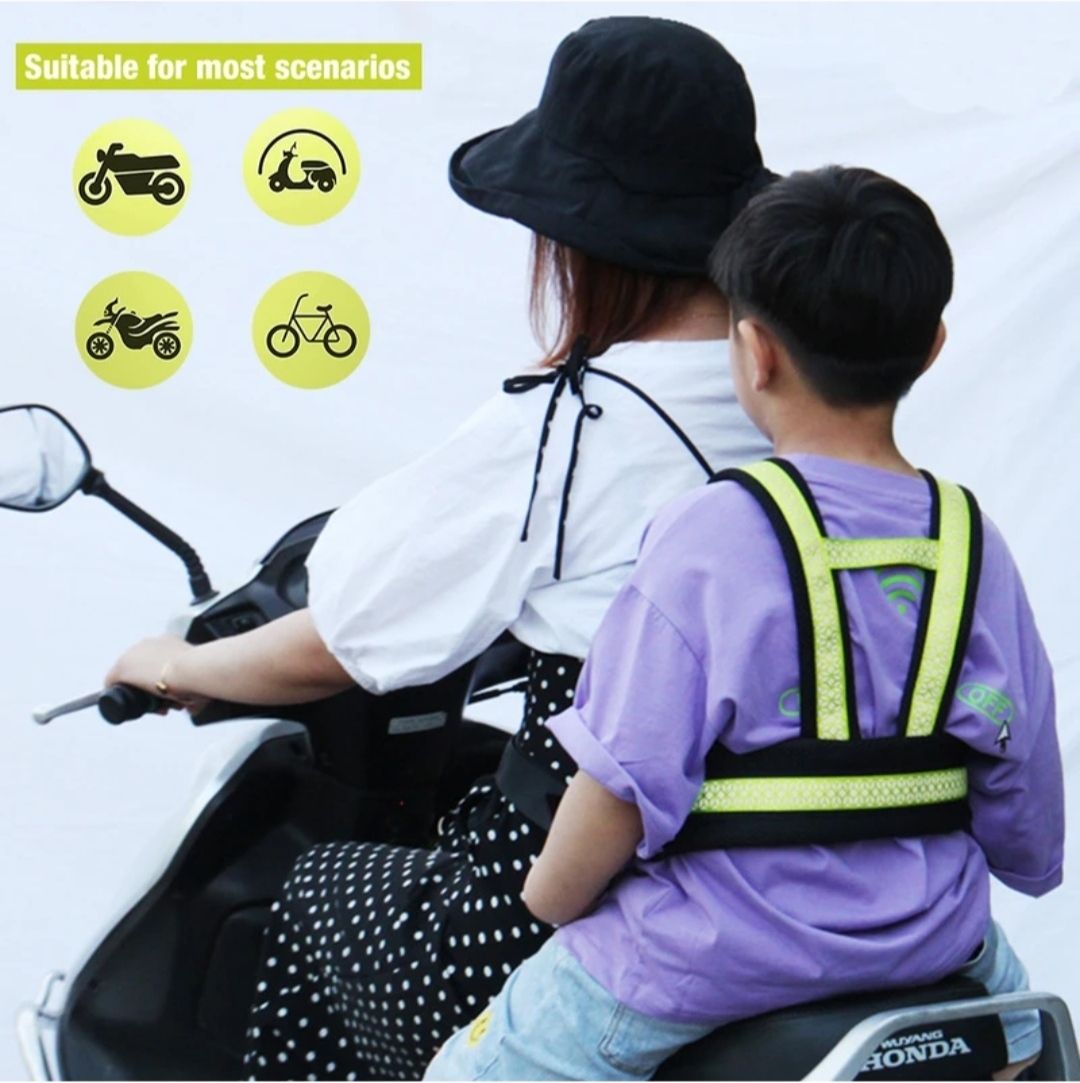 HIGH QUALITY baby safety belt for two wheeler (green) Baby Carrier-image-31