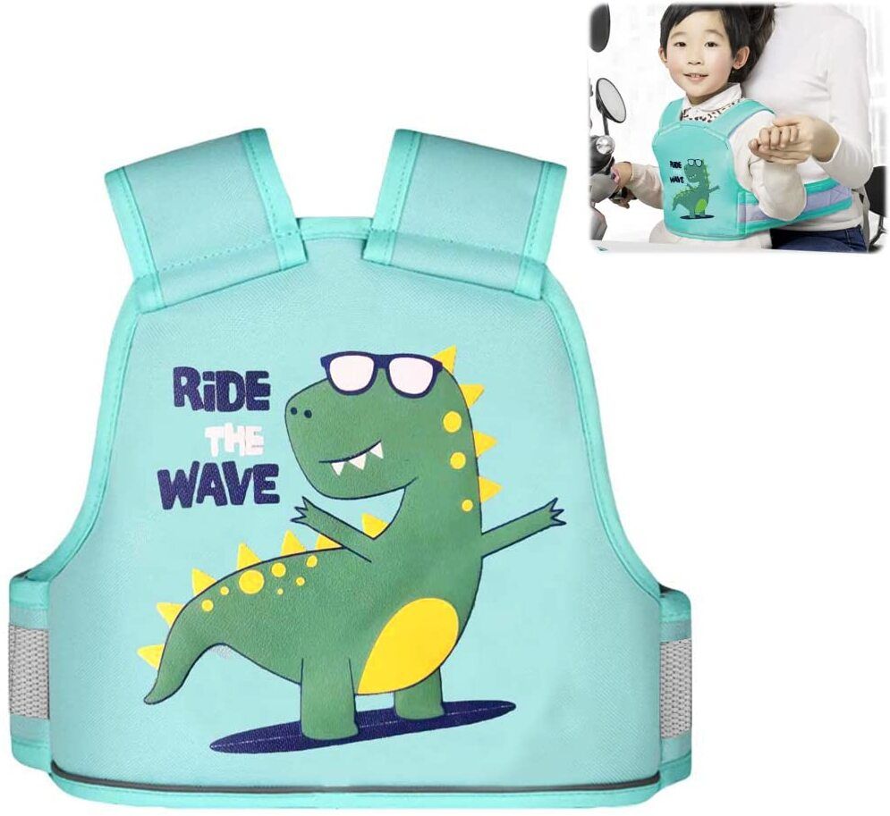 Kids Safety Belt for Two Wheeler with Reflective Strips, Portable Seat Belt Baby Carrier