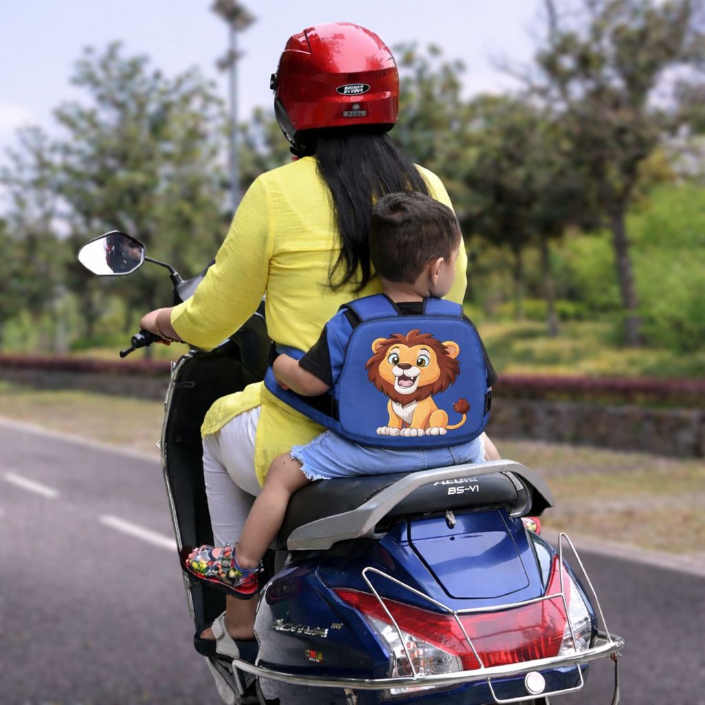 Two Wheeler Kids Safety Belt Harness for Sitting Back Adjustable Travel Straps Baby Carrier-image-4