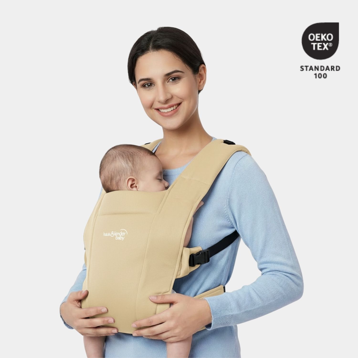 haus & kinder Enlace Ergonomic Beige Baby carrier For Newborns and Infants (3.2 to 11.3 kg) Baby Carrier-picture-33