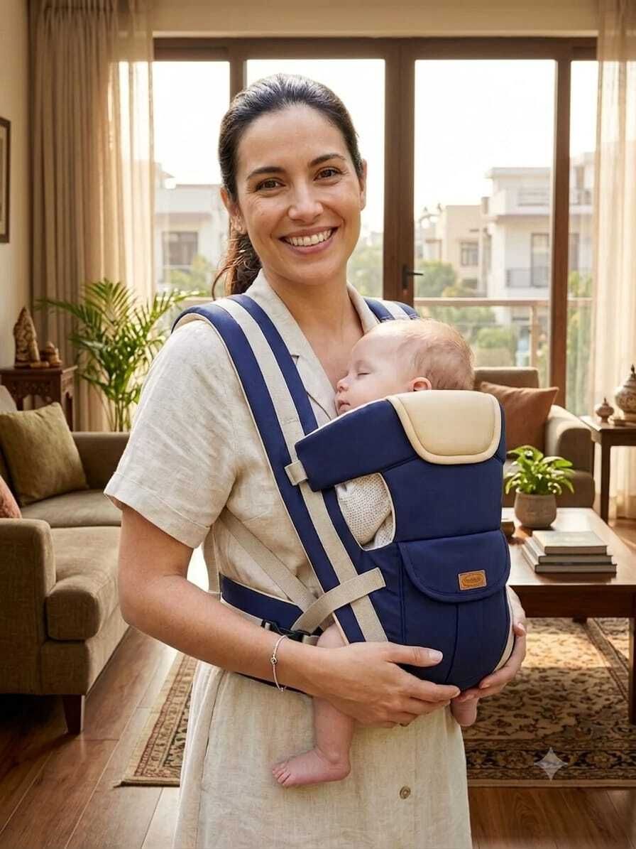 duhiya Premium Adjustable Baby Carrier with Head Support & Storage Pocket Baby Carrier-picture-25