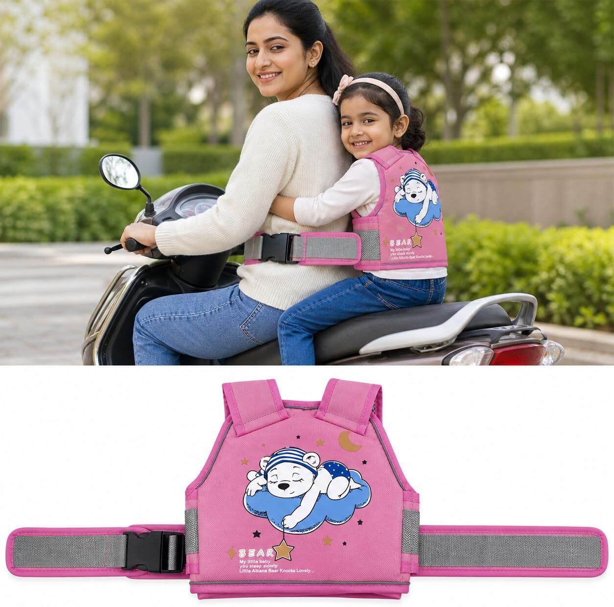 Two Wheeler/Bike/Scooter Child/Kids Safety Seat Belt/Carrier Traveler Baby Carrier-image-28