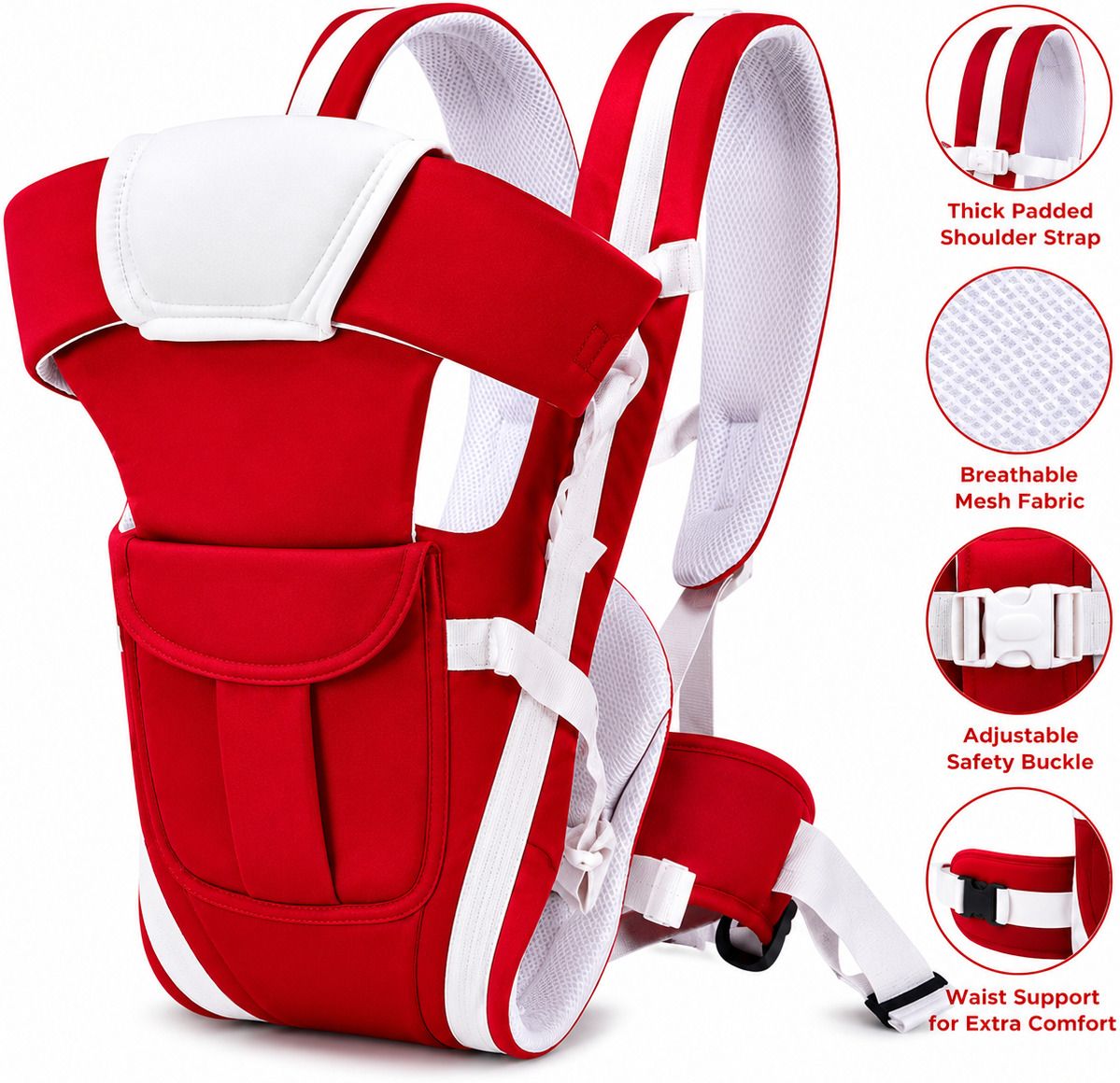Baby Carry Bag for 0 to 2 Years | 4-in-1 Adjustable Baby Carry Bag Baby Carrier-image-43