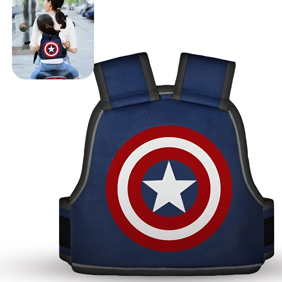 Kids Adjustable Safety Seat Belt for Two Wheeler with Reflective Strips Baby Carrier