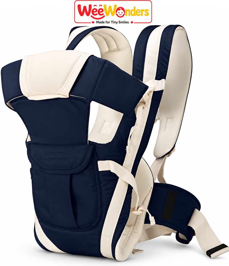 weewonders 4 in 1 Baby Carrier Bag for Newborn to Toddler | Soft & Comfortable Baby Carrier-picture-37