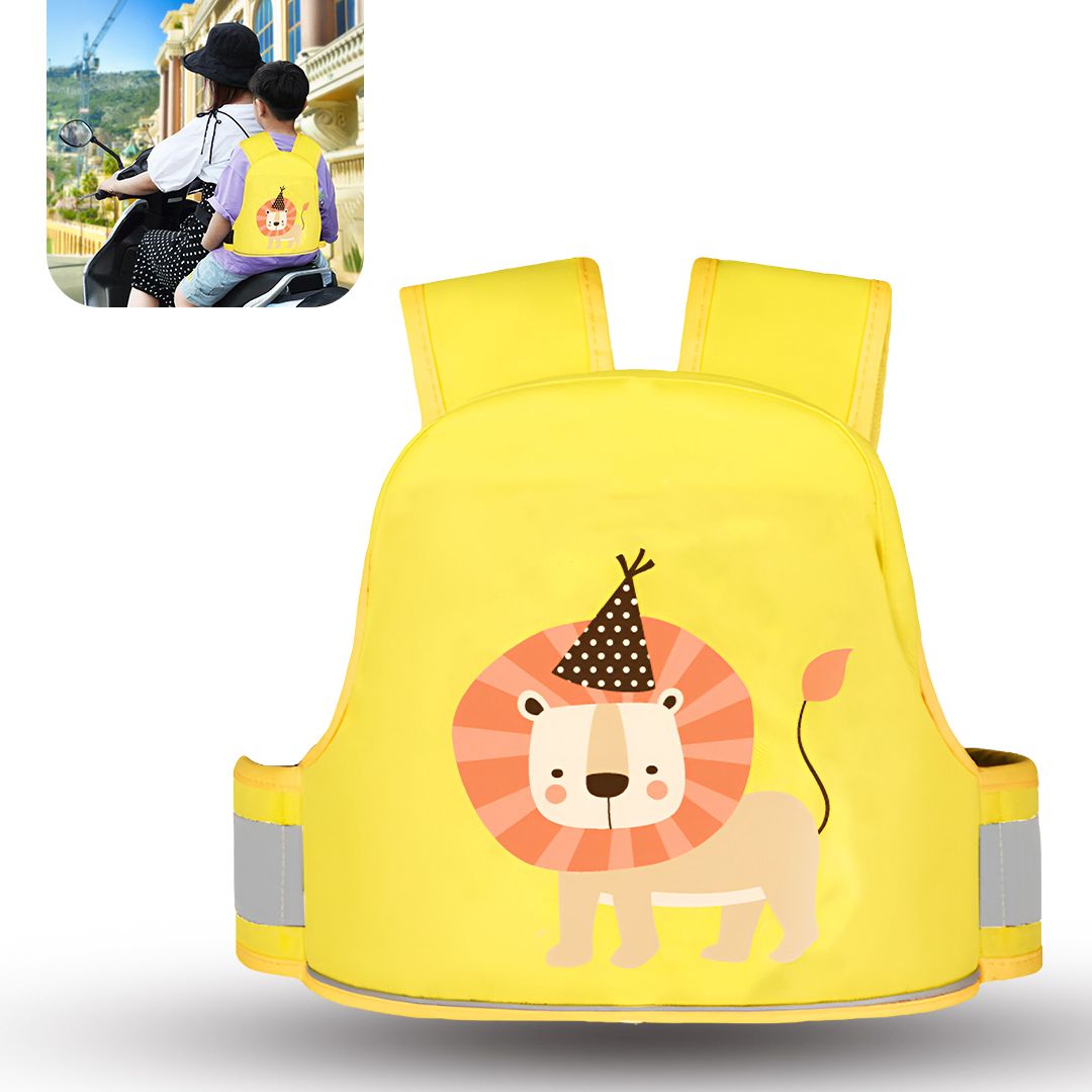 Kids Adjustable Safety Seat Belt for Two Wheeler with Reflective Strips Baby Carrier