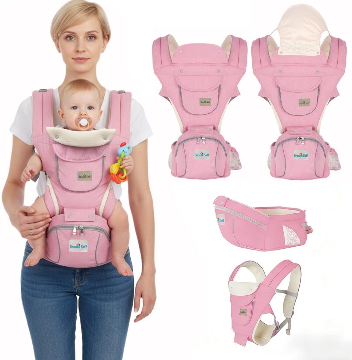 gustave Ergonomic Baby Carrier with Detachable Hip Seat for Infants and Toddlers Baby Carrier-picture-20