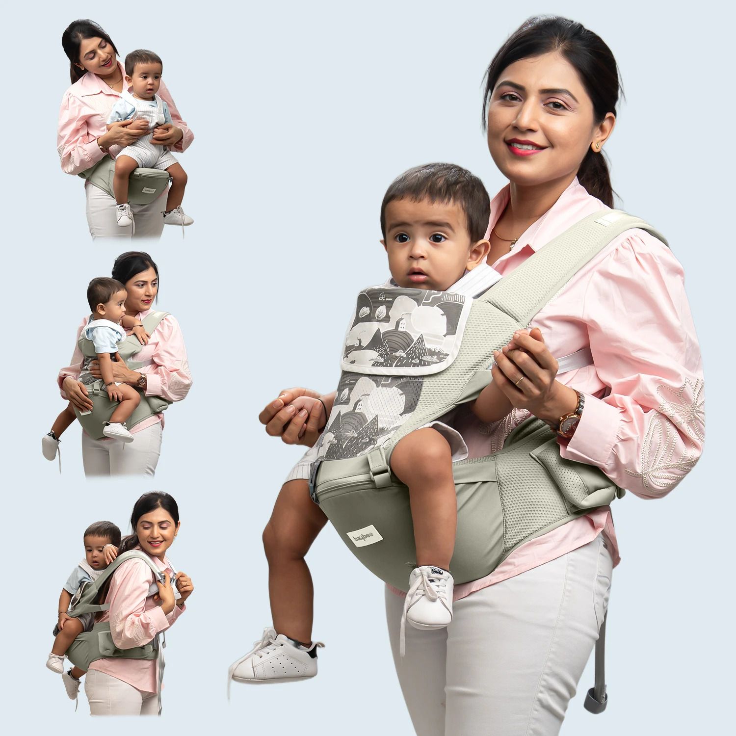 baybee Ergonest Baby Carrier for 0 to 36 Months Baby Adjustable 6-in-1 Hip Seat Baby Carrier-picture-22