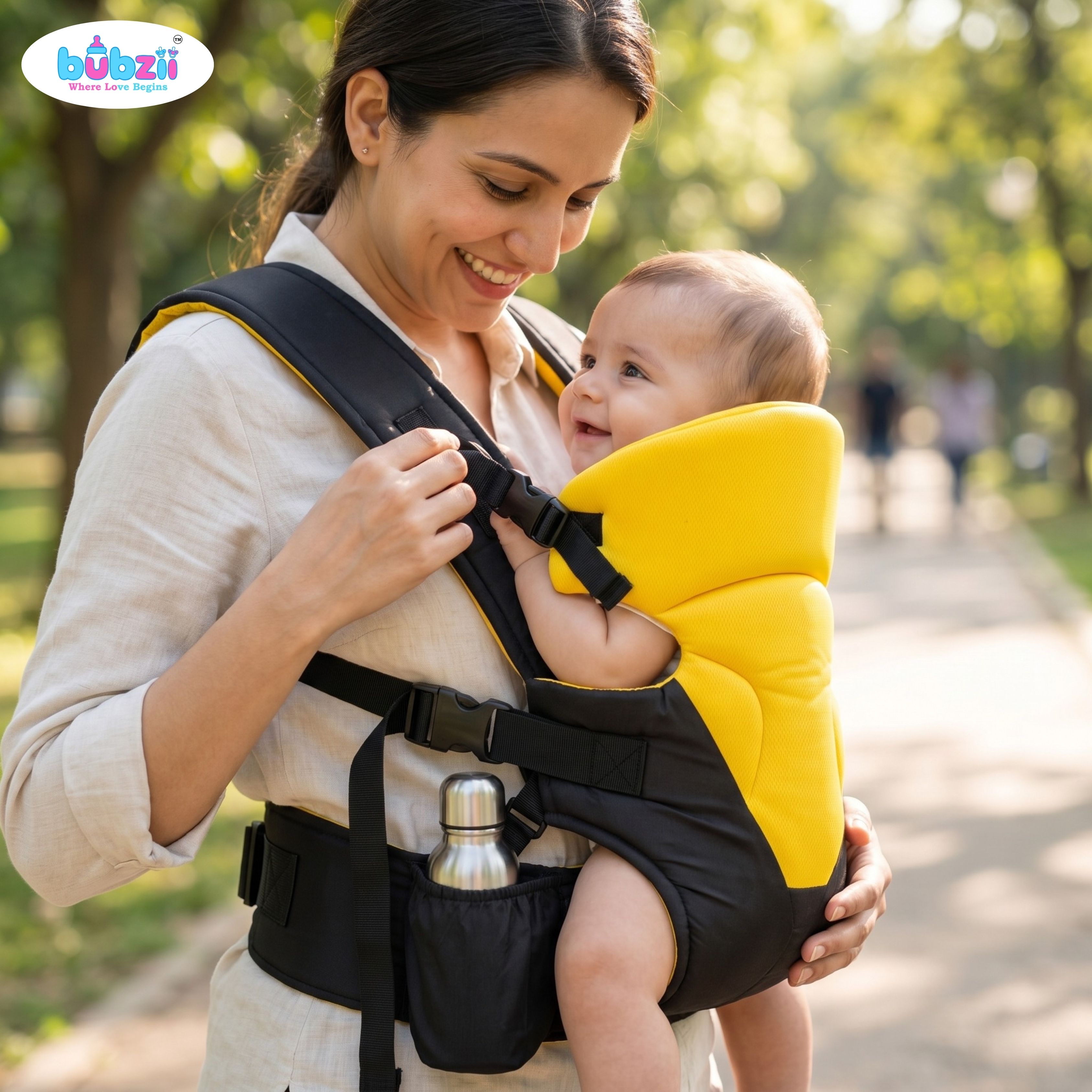 bubzii 9-in-1 Ergonomic Baby Carrier with Hip Seat for babies up to 15 kg Baby Carrier-picture-16
