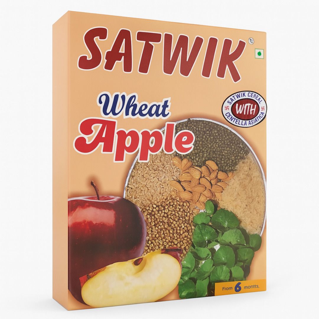 Wheat Apple Baby Food | 300g | Ragi, Jowar, Brahmi | No Sugar | Natural Cereal-image-49