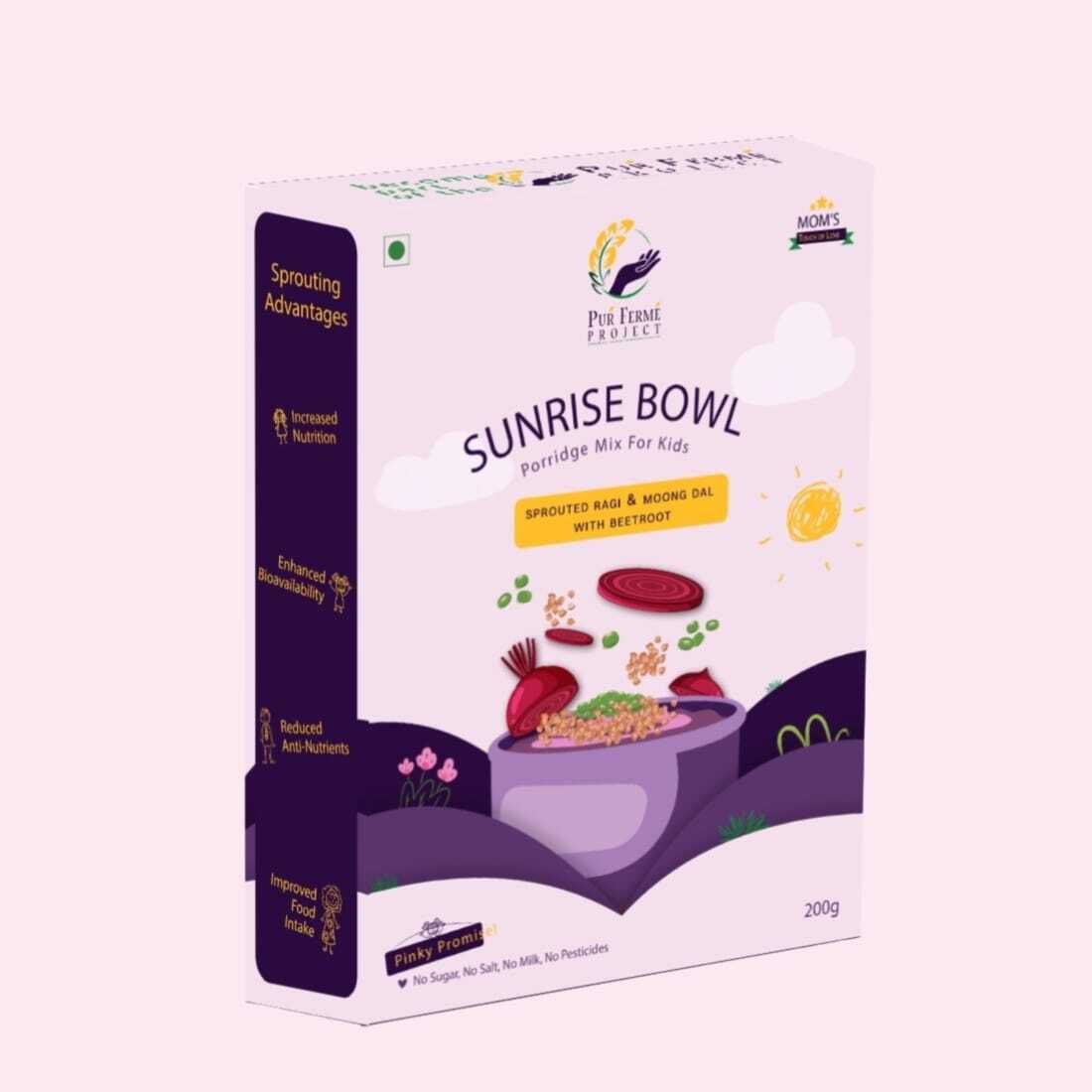 Sunrise Bowl Nutritious Ragi Beetroot Porridge Mix Cereal