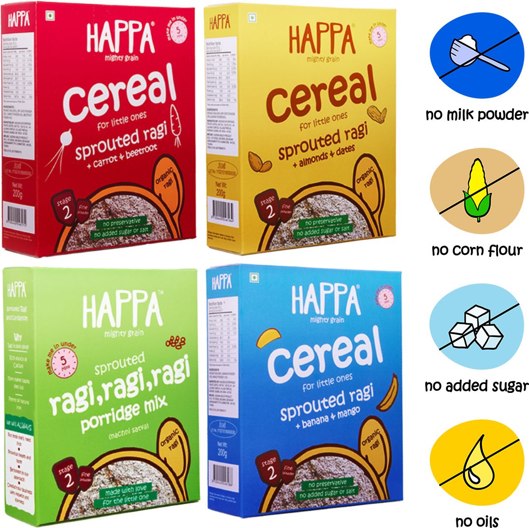 porridge combo(Sprouted Ragi + Almond Dates + Carrot Beetroot + Mango Banana) Porridg Mix Cereal, baby food, , kids&baby Cereal-image-37