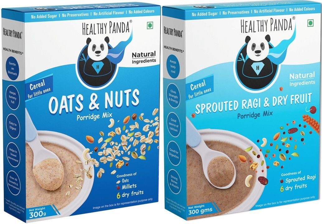Sprouted Ragi Dry fruit Baby Cereal(300G) + Oats & Nuts Baby Food (300g) Cereal Cereal-image-11