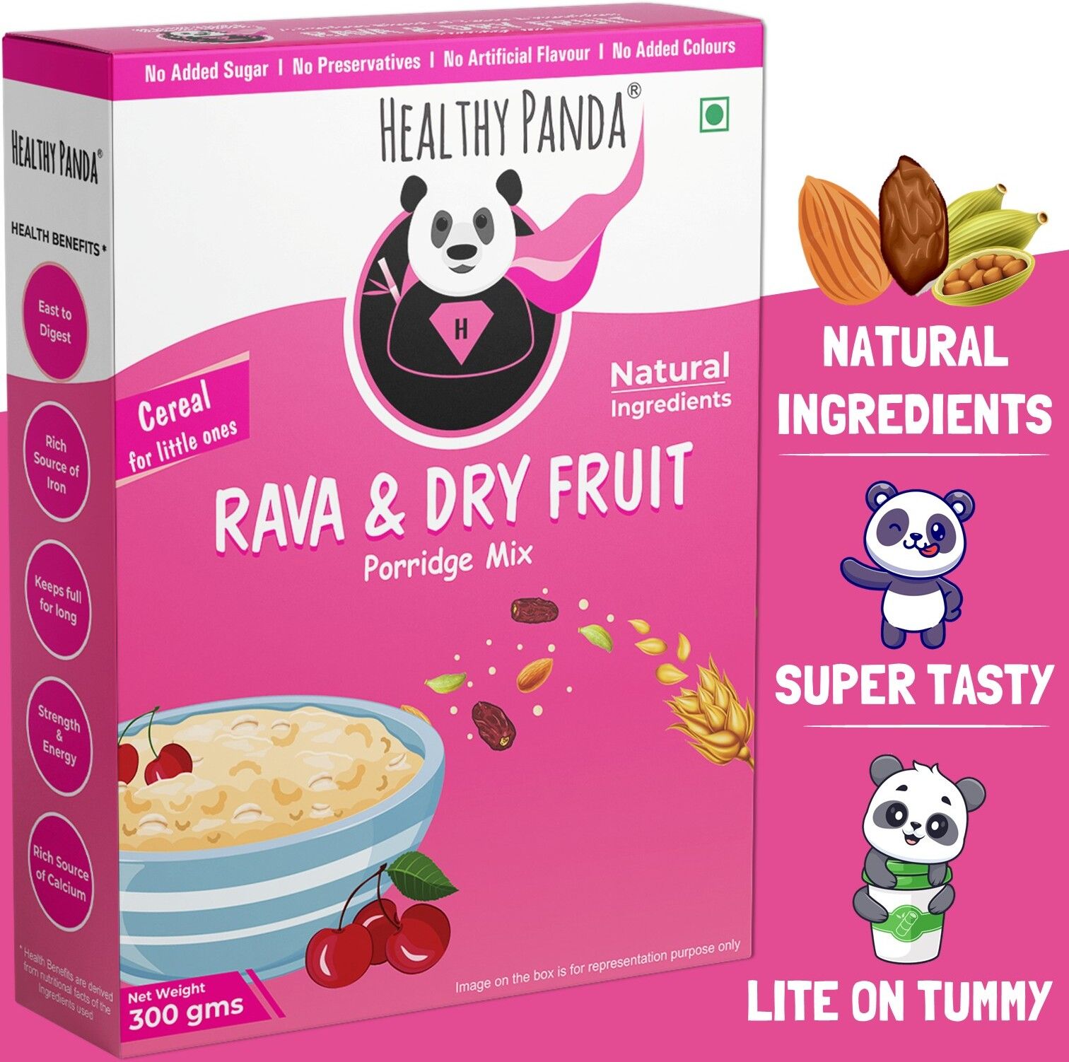 Rava Porridge First Food for Babies (300 g) Rava, Dry fruit Powder for baby food Cereal-image-7