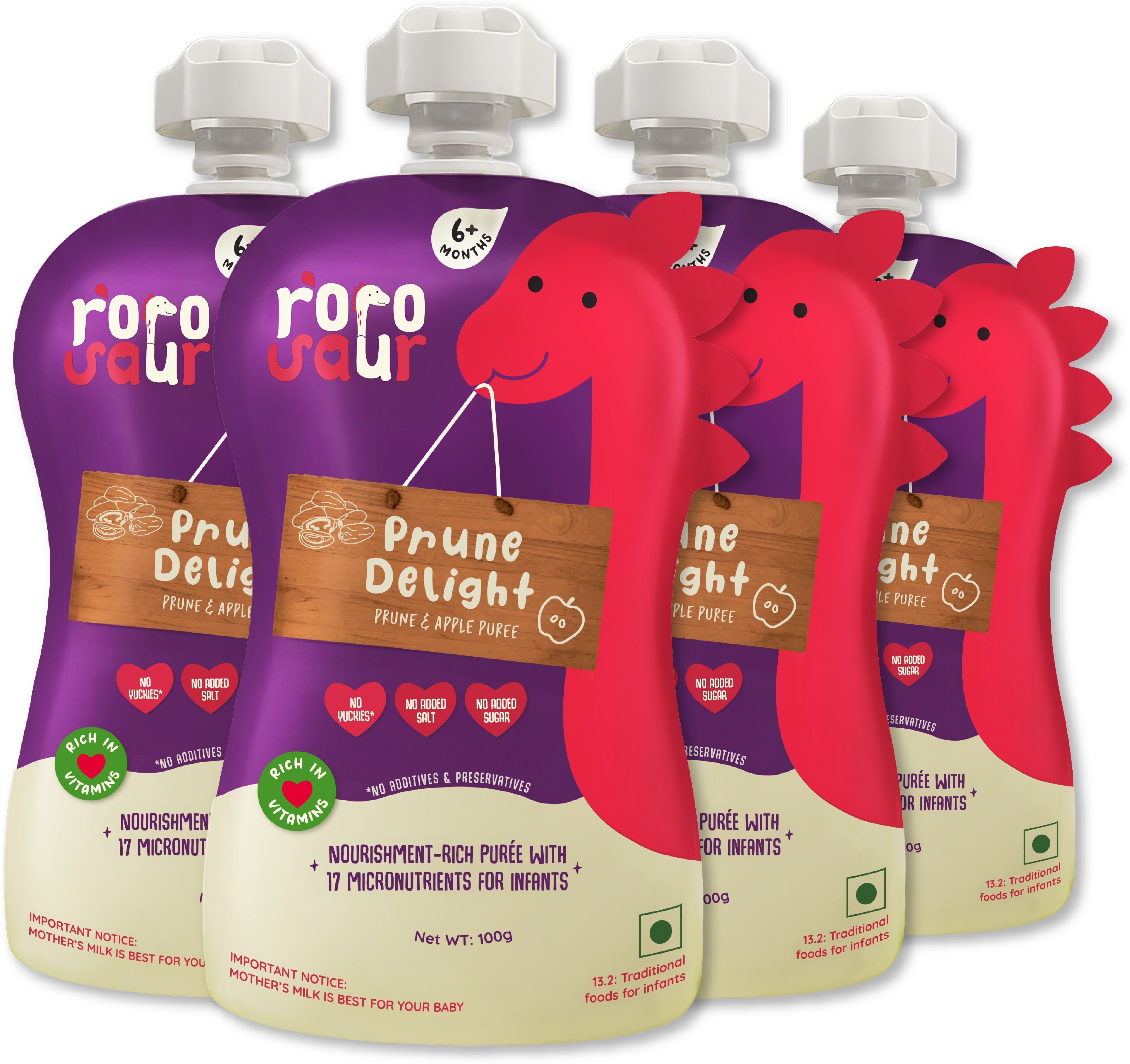 Baby Food Fruit Puree Prune Delight in Pouch Cereal-image-21