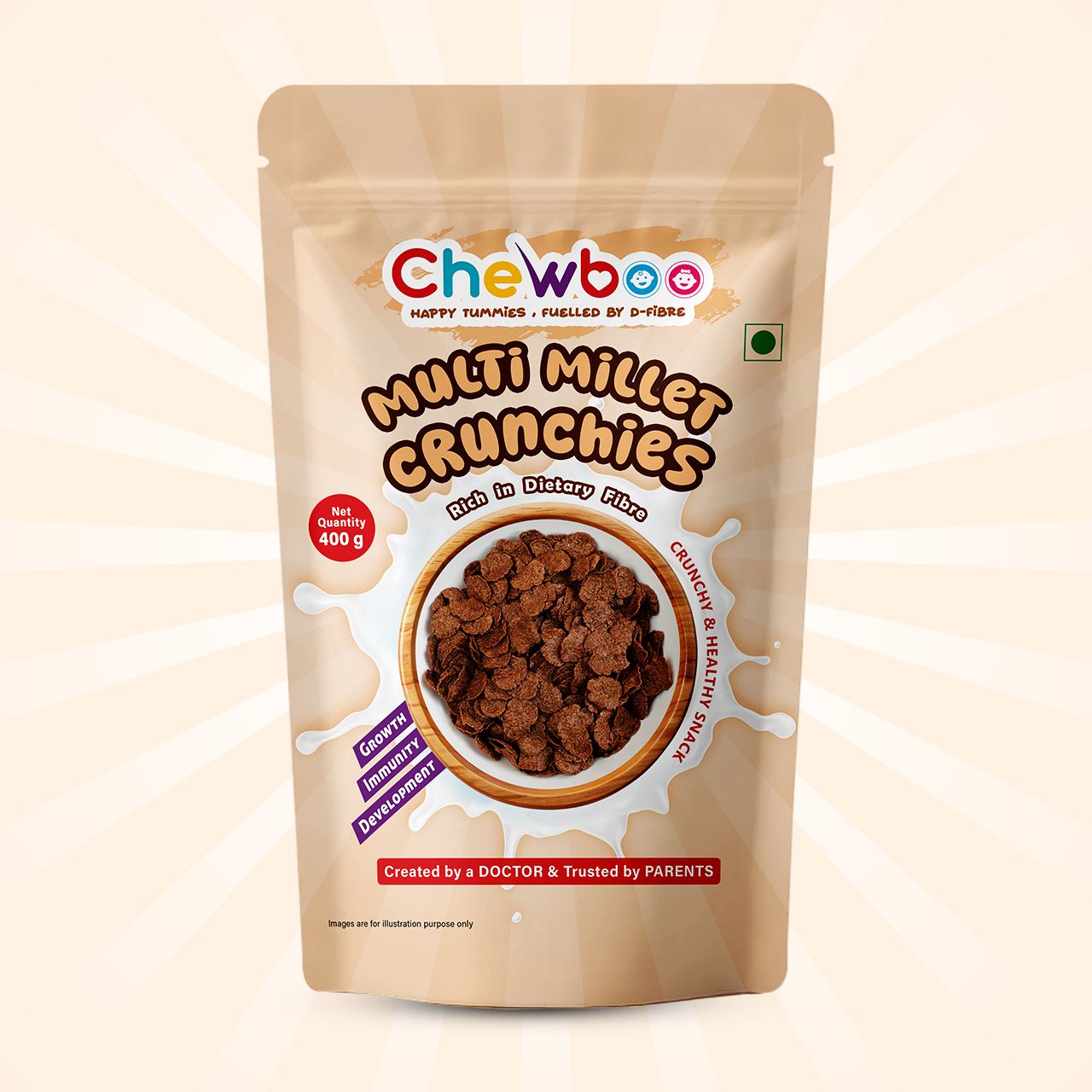 Cocoa Multi-Millet Crunchies for Kids Jowar, Bajra & Foxtail Grain Cereal Snack Cereal-image-37
