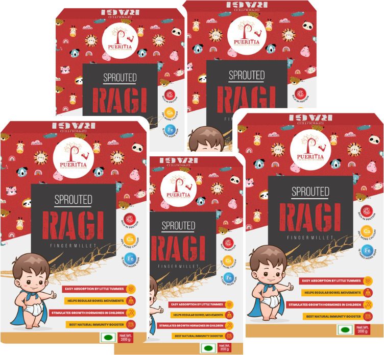 Sprouted Ragi Finger Millet Flour Powder Natural Calcium Iron Protein Rich Food Cereal-image-17