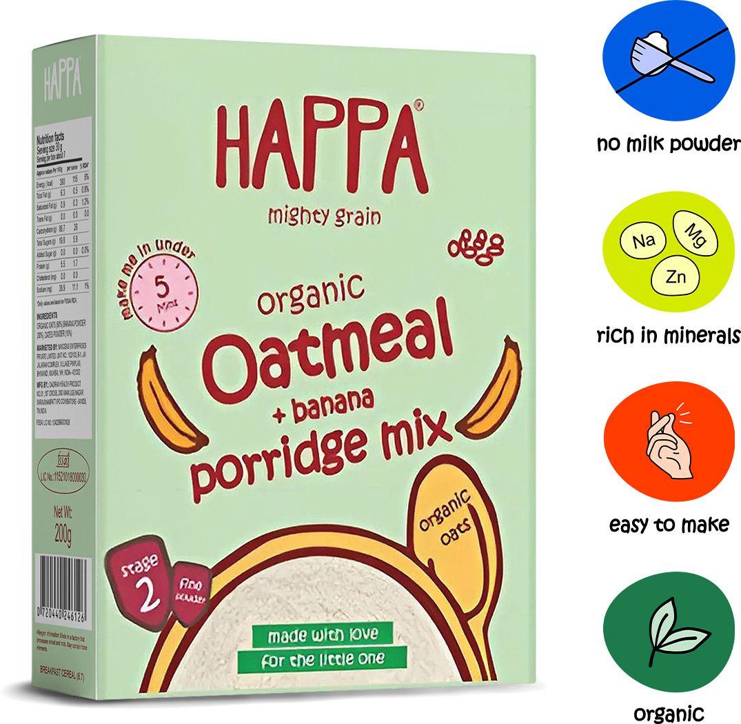 Organic Oatmeal + Banana Porridge Mix cereal, baby food Cereal-image-22