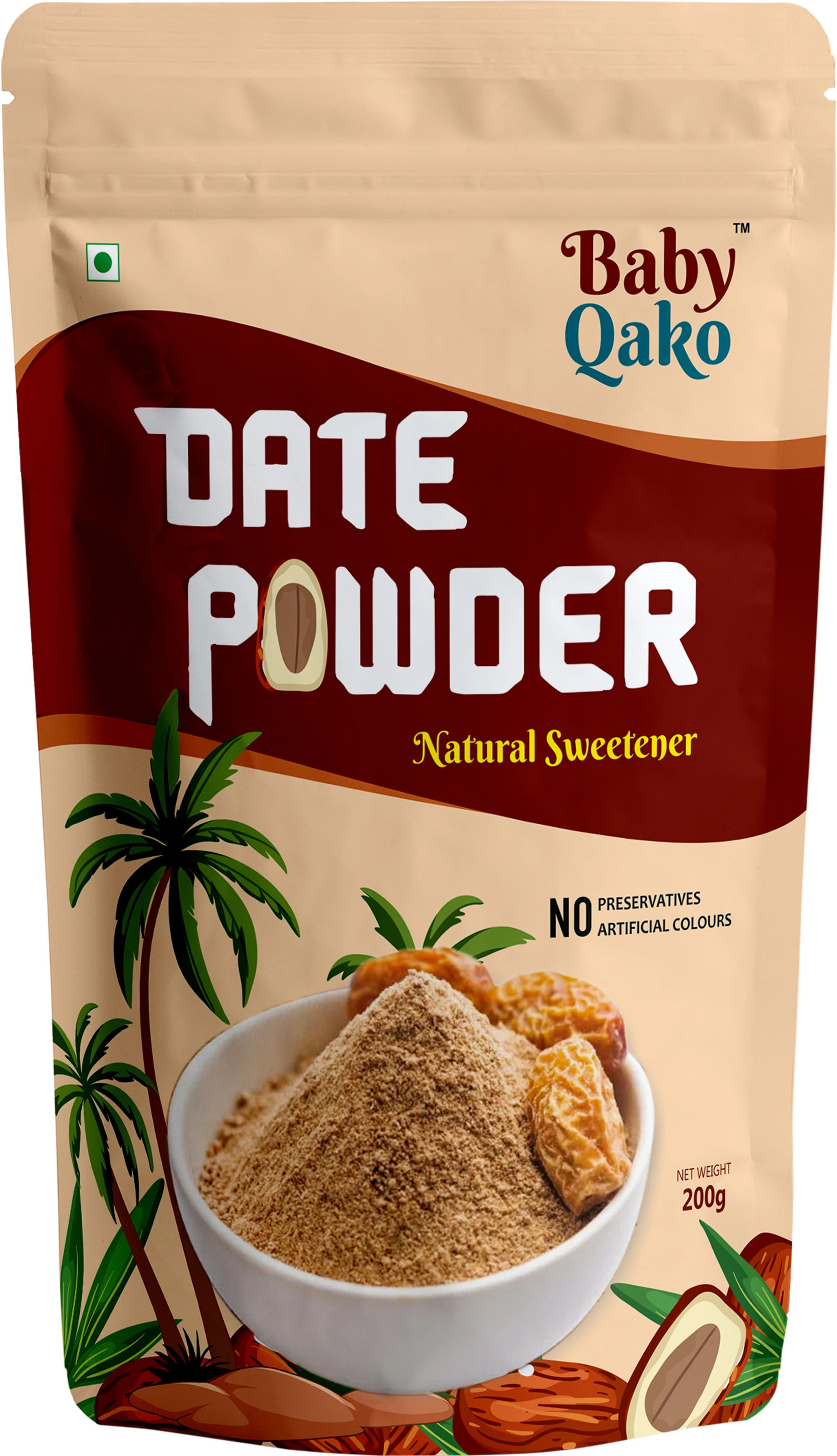 Dates Powder / 100% Natural Sweetener | Natural Dry Date Powder Cereal