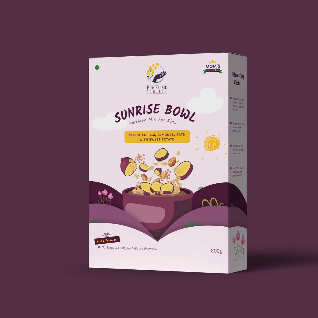 Sunrise Bowl Nutritious Ragi Oats Porridge Mix Cereal