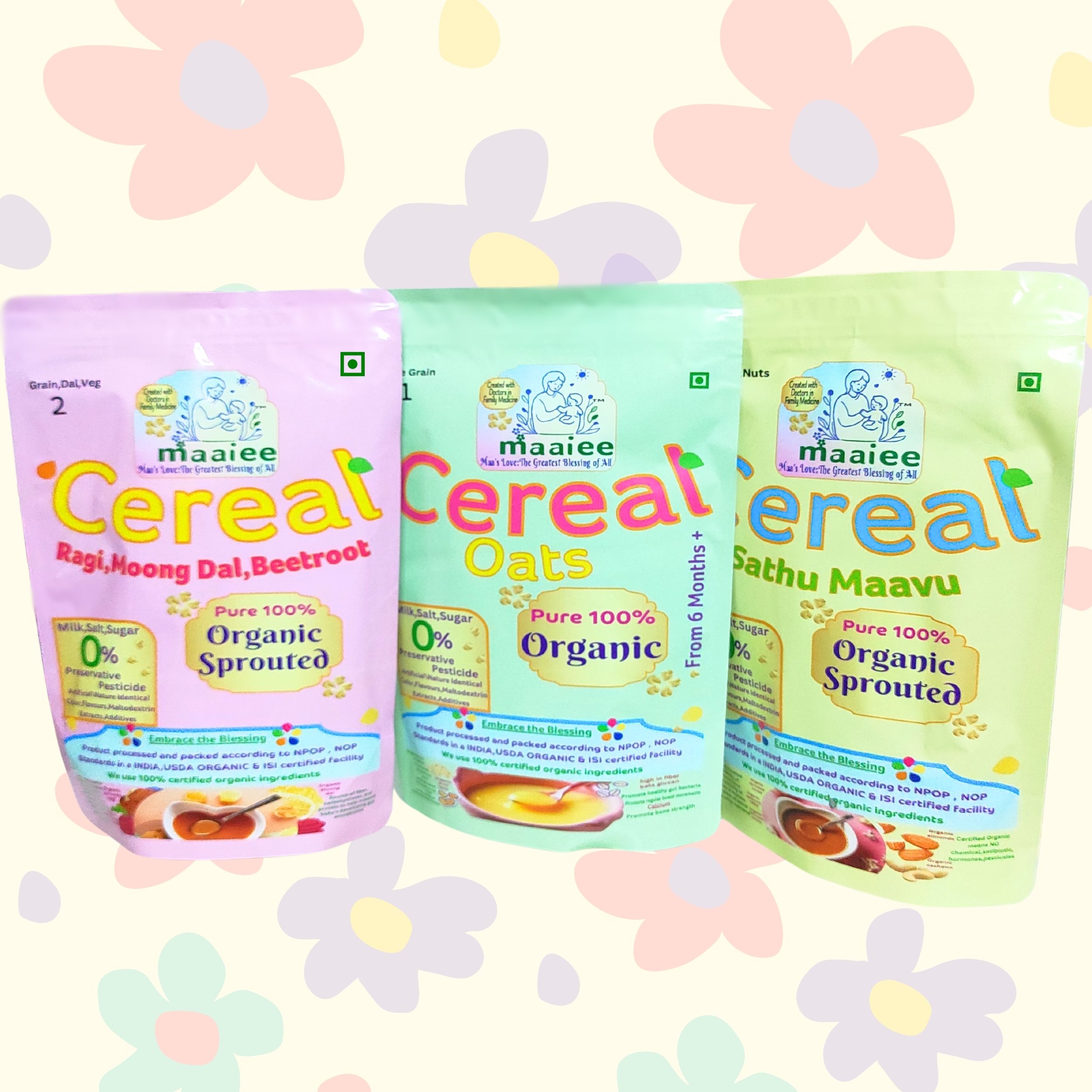 Organic Oat,Ragi Mung Beetroot,Sathu Maavu Cereal for Baby|No Milk,Sugar No Salt Cereal-image-35