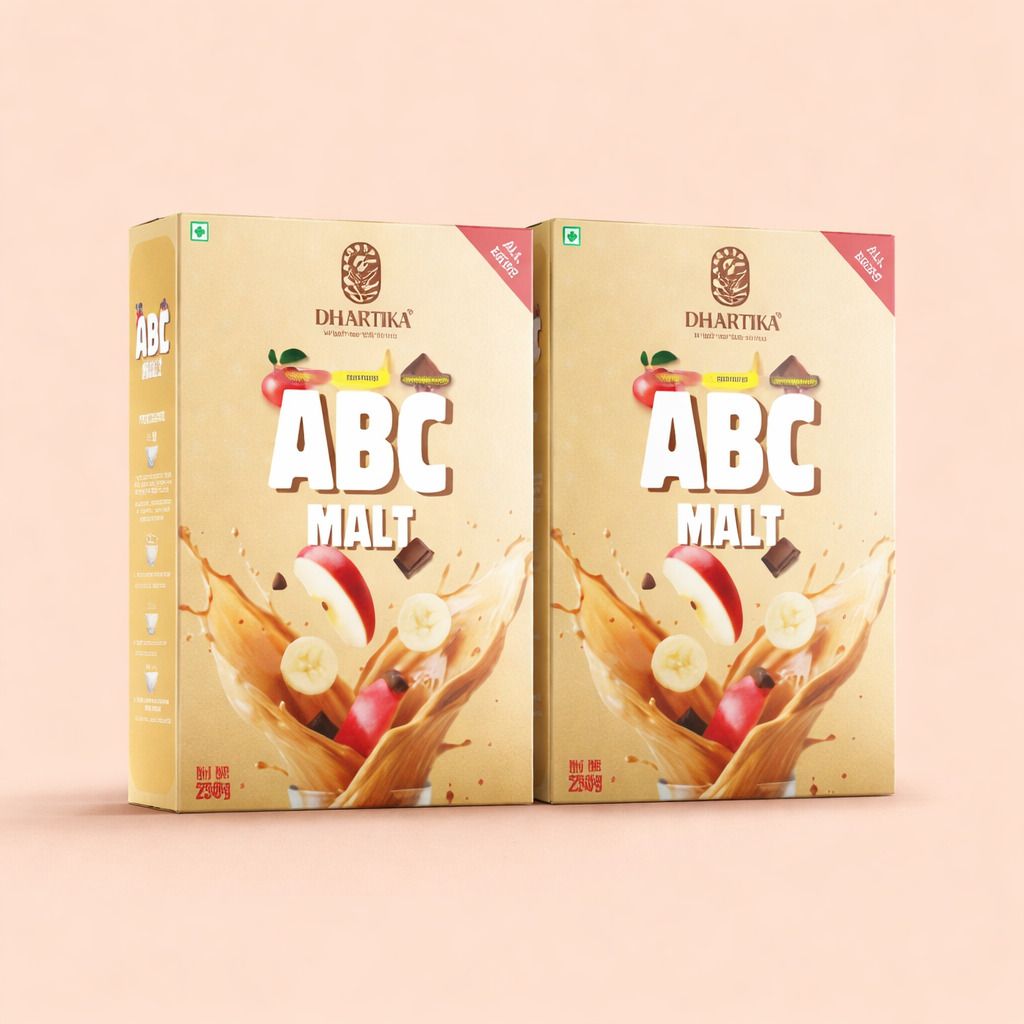 dhartika ABC Ragi Malt Powder Pack of 2 | Apple, Banana, Chocolate Cereal-picture-42