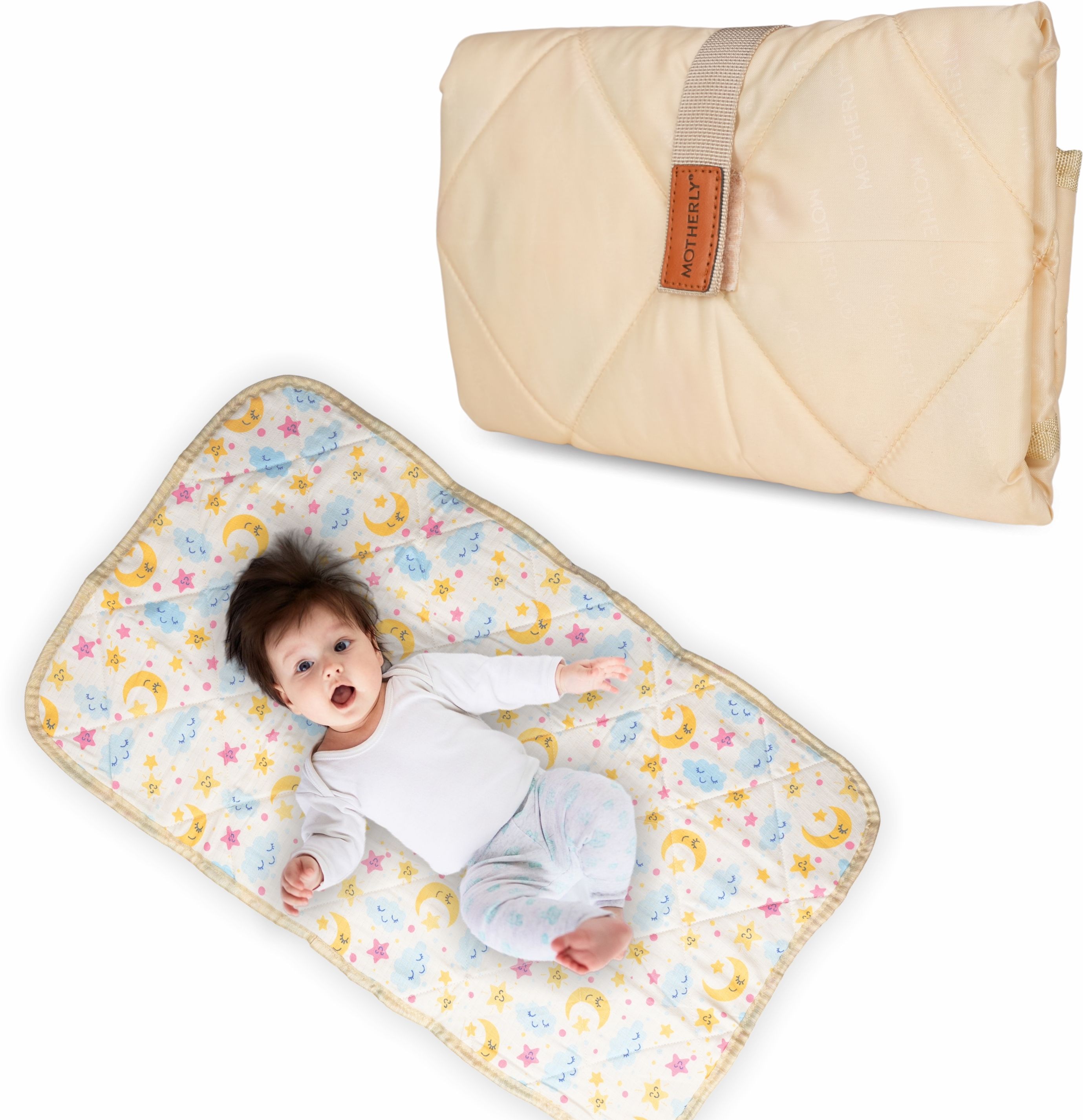 Diaper Changing Mat for Newborn Baby, Reusable Crib Mat (72x42cm), Diaper Changing Station
