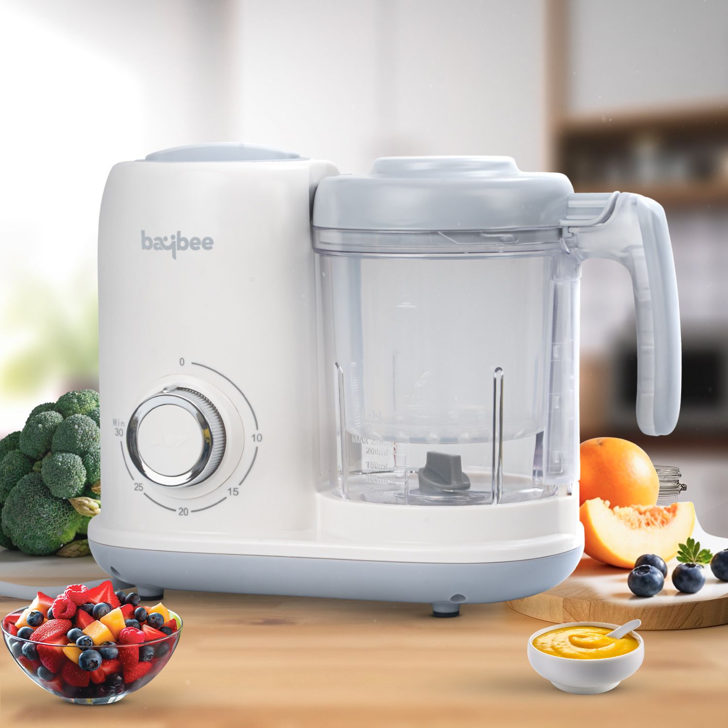 Electric Baby Food Processor | Baby Food Steamer and Blender with Defrosting