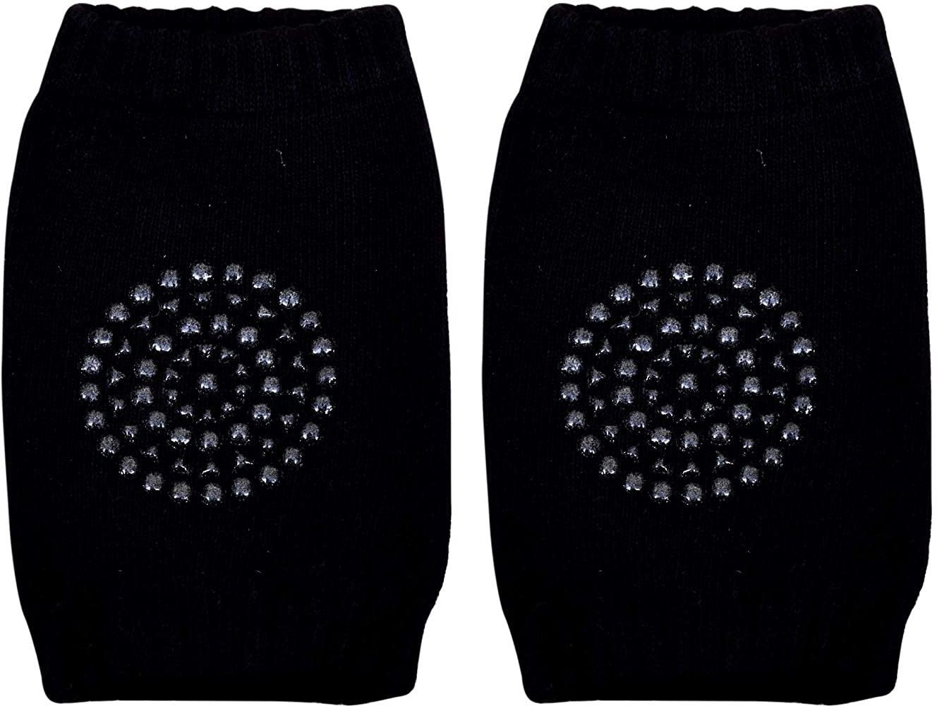 Baby Knee Pads for Crawling, Socks-style Elastic Knee pad Black Baby Knee Pads-image-2