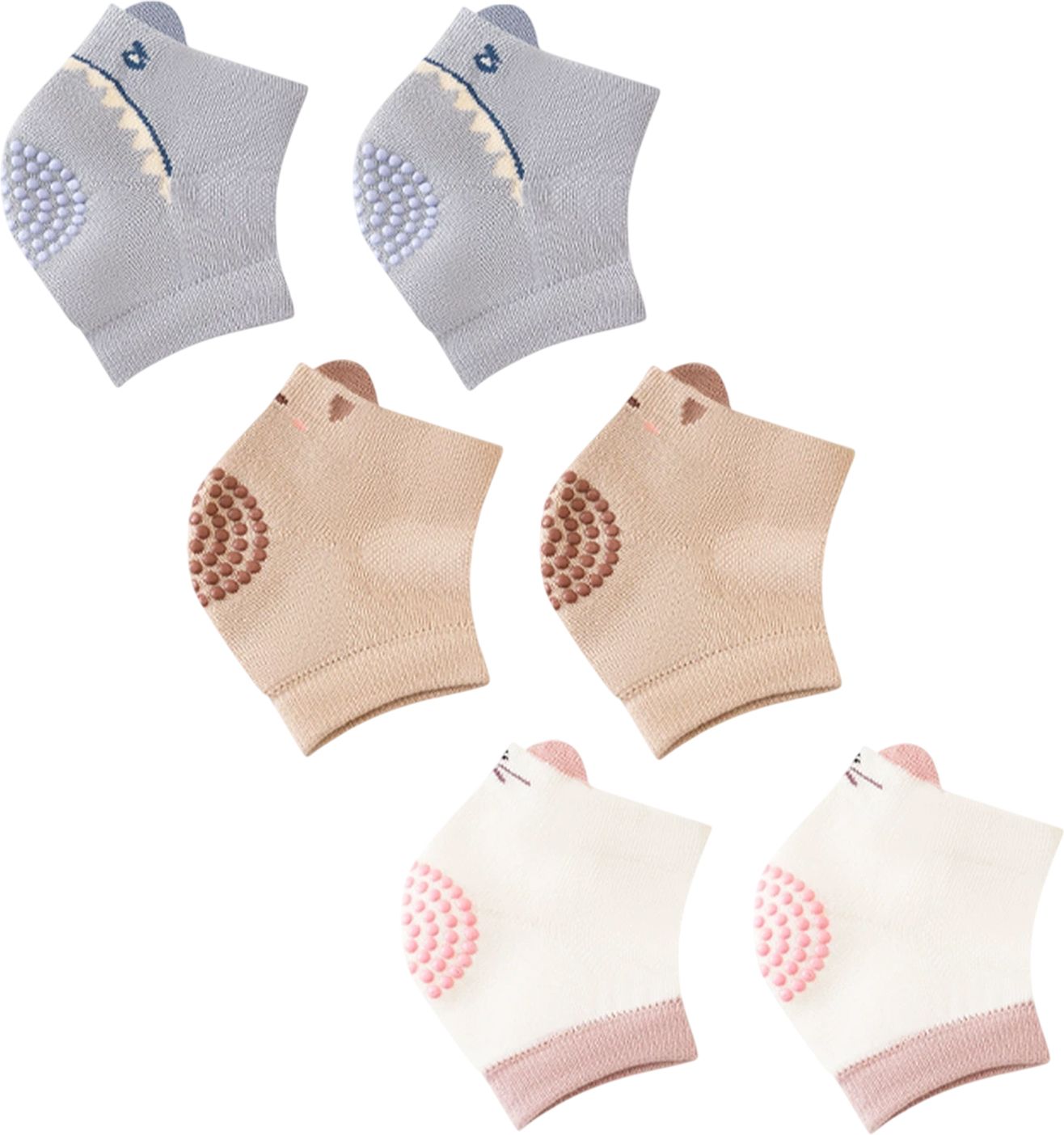 Baby Safety Knee Pads – 3 Pairs Breathable, Anti-Slip Crawling Cushions Multicolor Baby Knee Pads-image-32