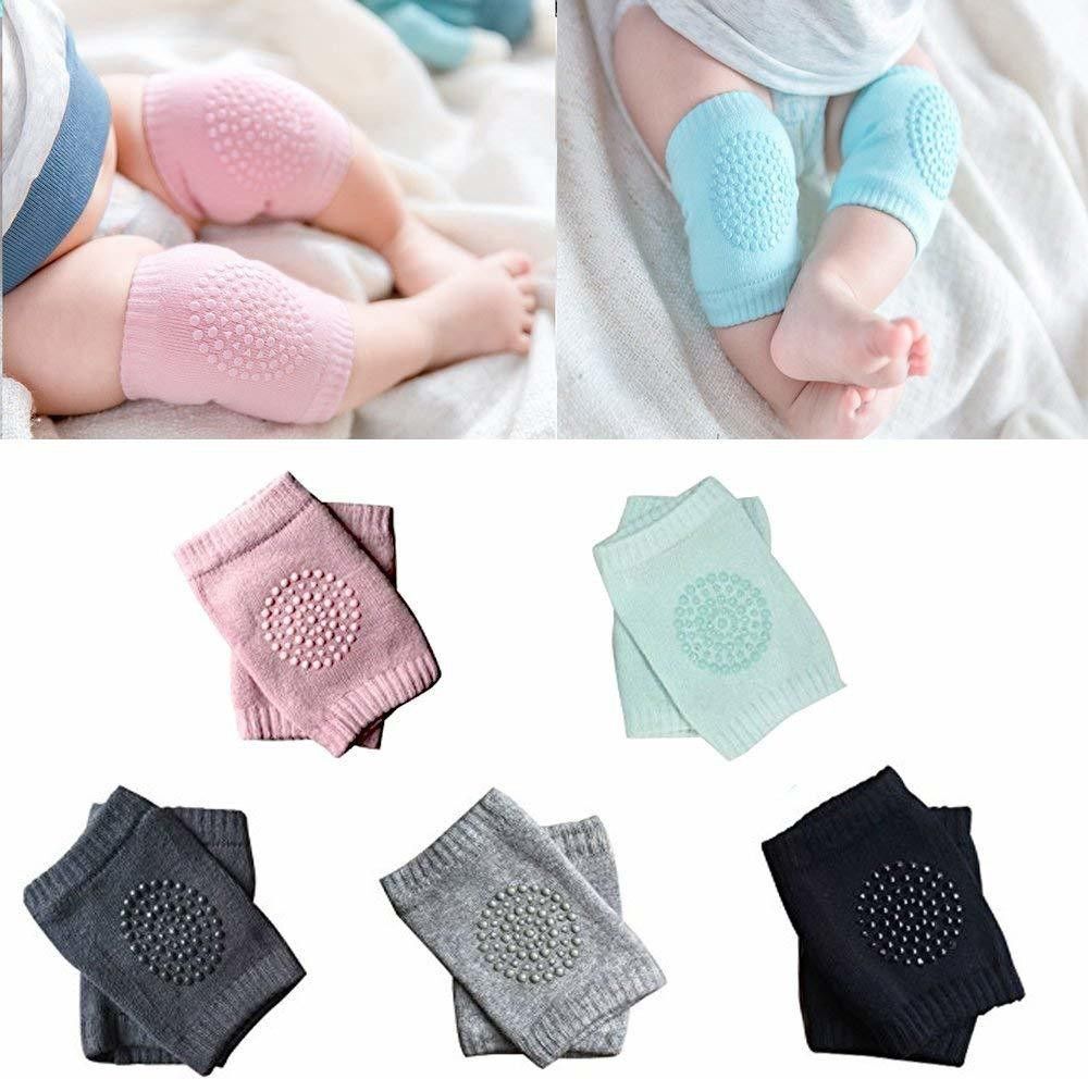 5 - Pair Baby Crawling Knee Pad Non-Slip (Baby Knee Pads Combo Set Of 5) Multicolor Baby Knee Pads-image-3