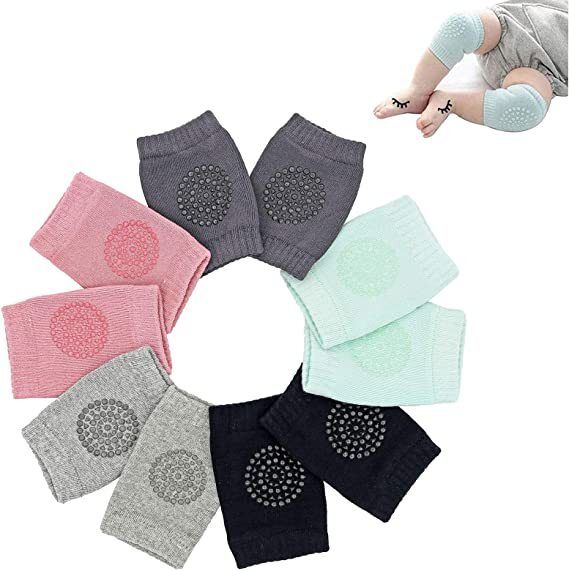 Crawling, Anti-Slip Padded Stretchable Knee Elbow Safety Protector Baby Pink Multicolor Baby Knee Pads-image-32