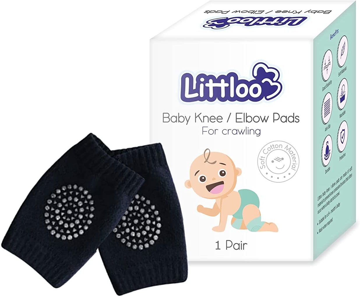 Baby Knee Protector & Elbow pads Black Baby Knee Pads-image-9