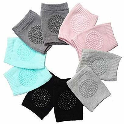 5 Sets Anti-slip Paded Baby Knee Pads for Crawling,Knee & Elbow Safety Protector Multicolor Baby Knee Pads-image-46