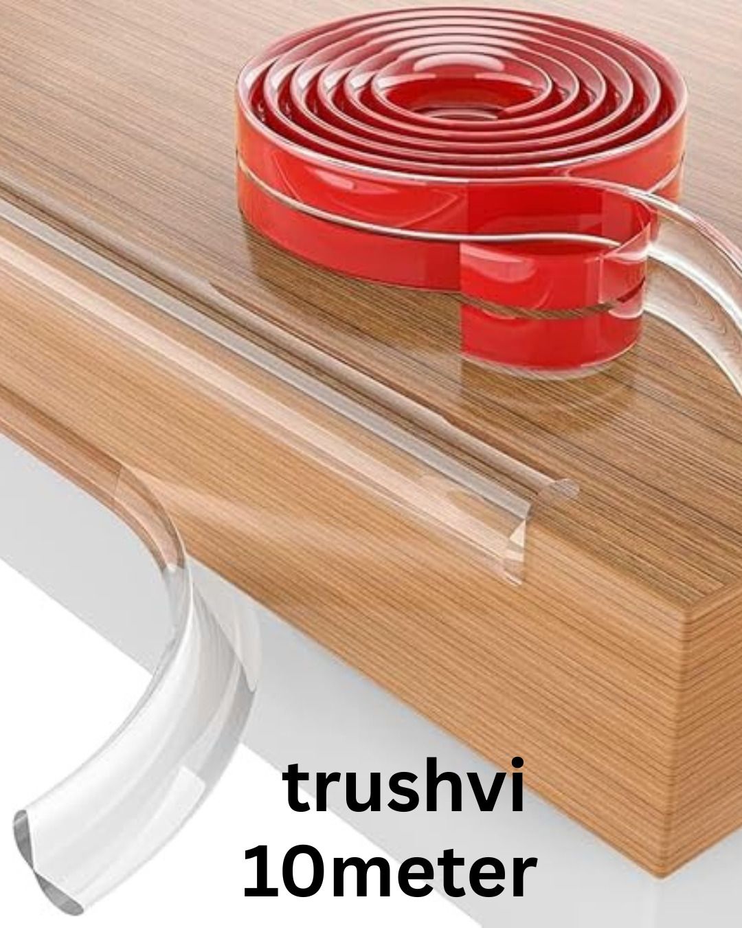 prufing 10-Meter Silicone Edge Protector Strip, Baby Proofing Edge