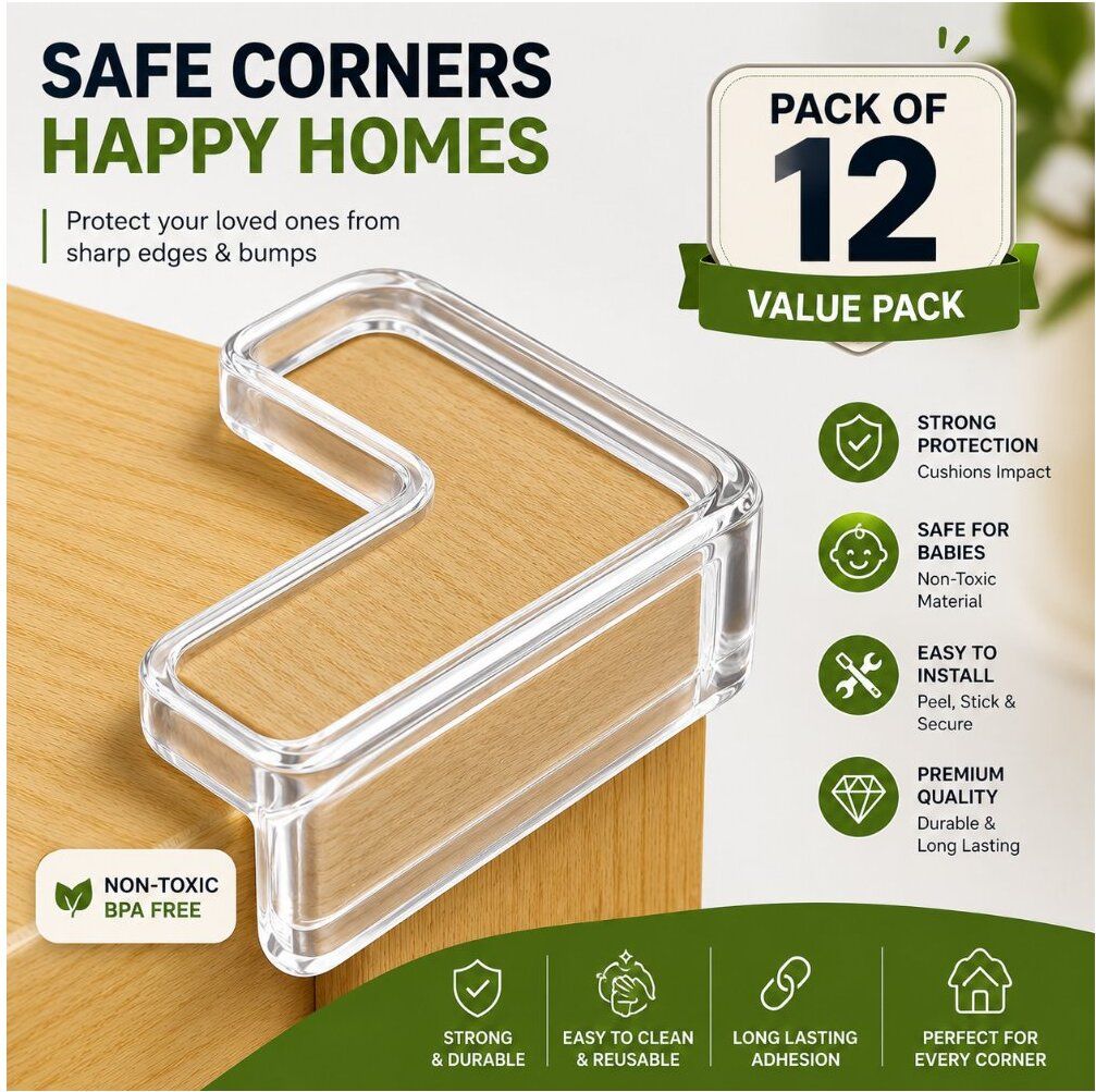 awero 12 PCS Soft Silicone Corner Protectors for Home Safety Desk Safe for Kids-picture-15