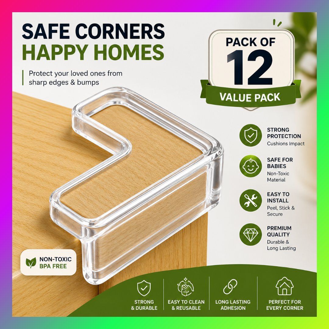 12 PCS Strong Silicone Corner Protectors for Table Safety Marble Shock Absorbing-image-32
